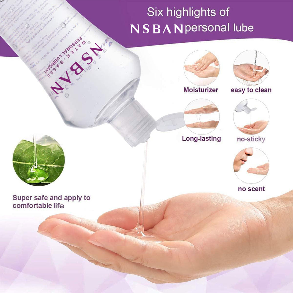 NSBAN Water Based Personal Lubricant 240ml, Skin-Friendly Intimate Lubricant