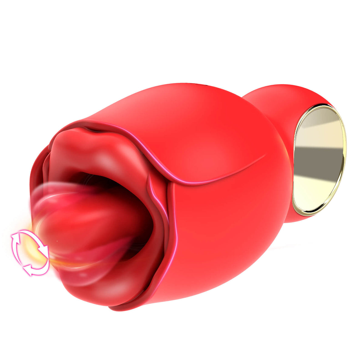 NSBAN Rose Bud Vibrator with Rotating Tongue