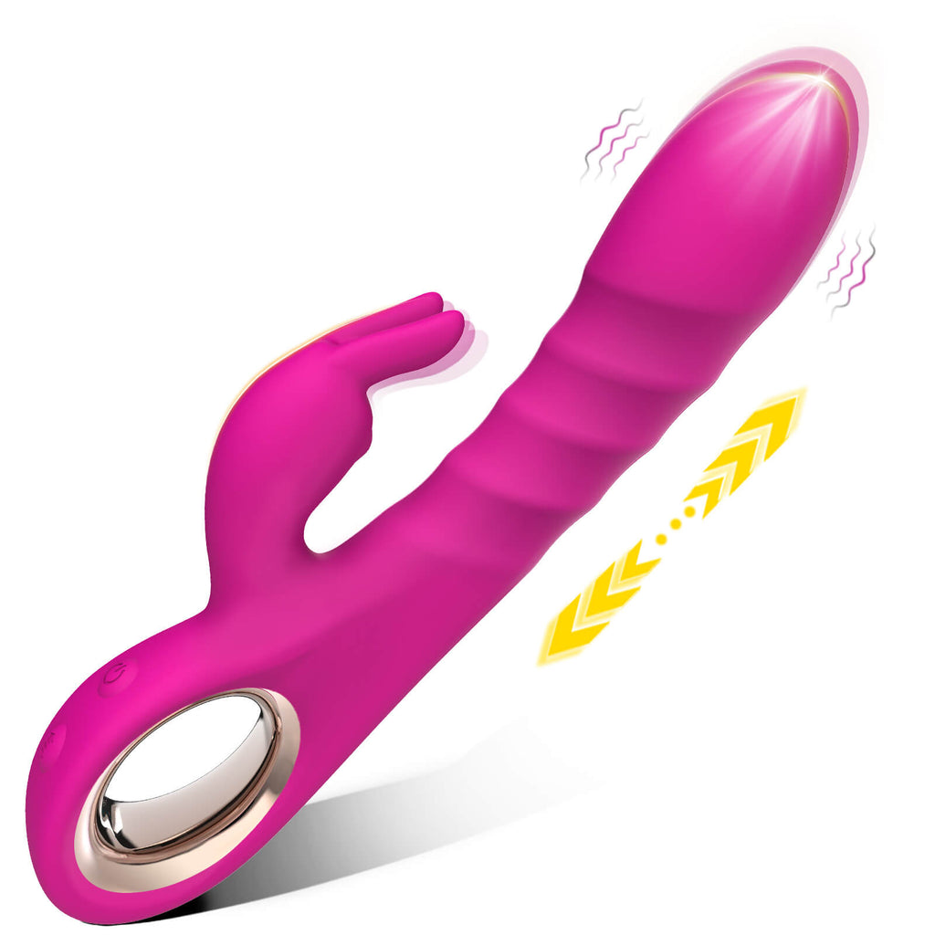 NSBAN 3-in-1 G-Spot Rabbit Vibrator with Thrusting Design