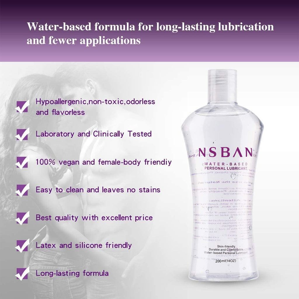 NSBAN Water Based Personal Lubricant 240ml, Skin-Friendly Intimate Lubricant