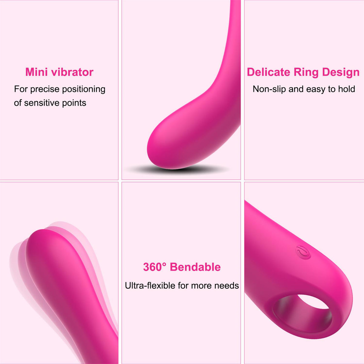 NSBAN Mini Rechargeable Bullet Vibrator, Compact & Waterproof